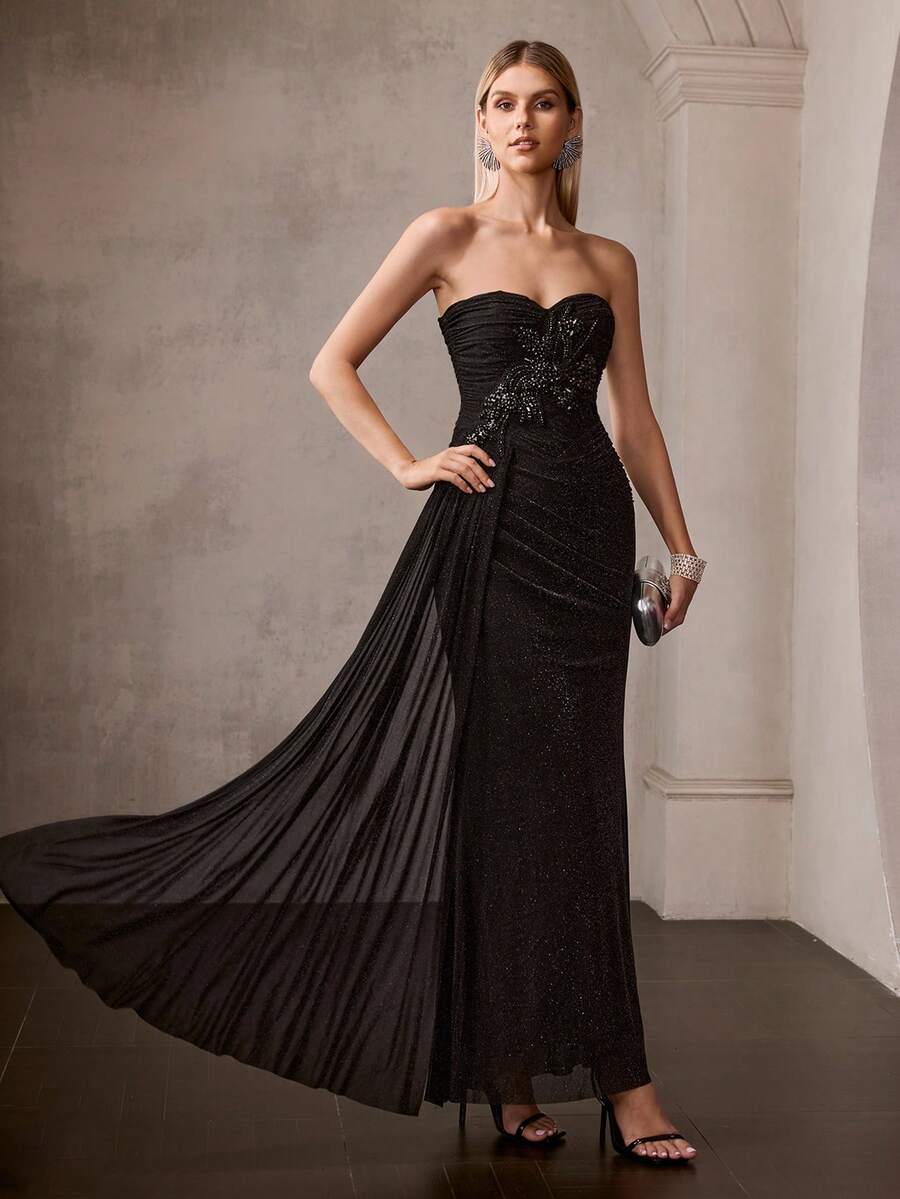 MOTF Soiréza AUTUMN/WINTER RHINESTONE STRAPLESS COCKTAIL PARTY DRESS