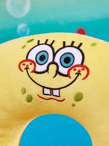 SpongeBob SquarePants | SHEIN 柔軟可愛刺繡U型枕，旅行與辦公室必備 - 黃色 - 查看 5