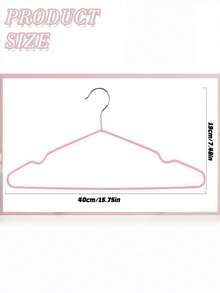 40 Adult Non-Slip Coated Hangers, Lightweight And Luxurious Household Wardrobe Hangers, Suitable For Shirts And Pants, Spring, Minimalist, Summer Tops, Non-Slip Plastic-Dipped Hangers, Morandi Colors, For Home Use - Pink - View 3