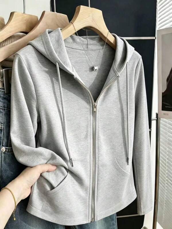 Resyla Women's Casual Versatile Zip-Up Sweatshirt