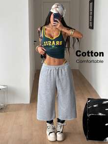 Coolane 女款春夏街頭風復古水洗磨損舒適丹寧感黑色短褲 - 灰色 - 查看 7