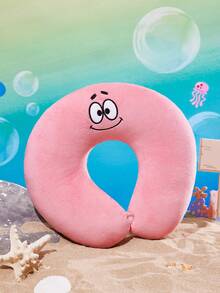 SpongeBob SquarePants | SHEIN Soft And Cute Embroidered U-Shaped Pillow, A Must For Travel And Office - Pink - View 2
