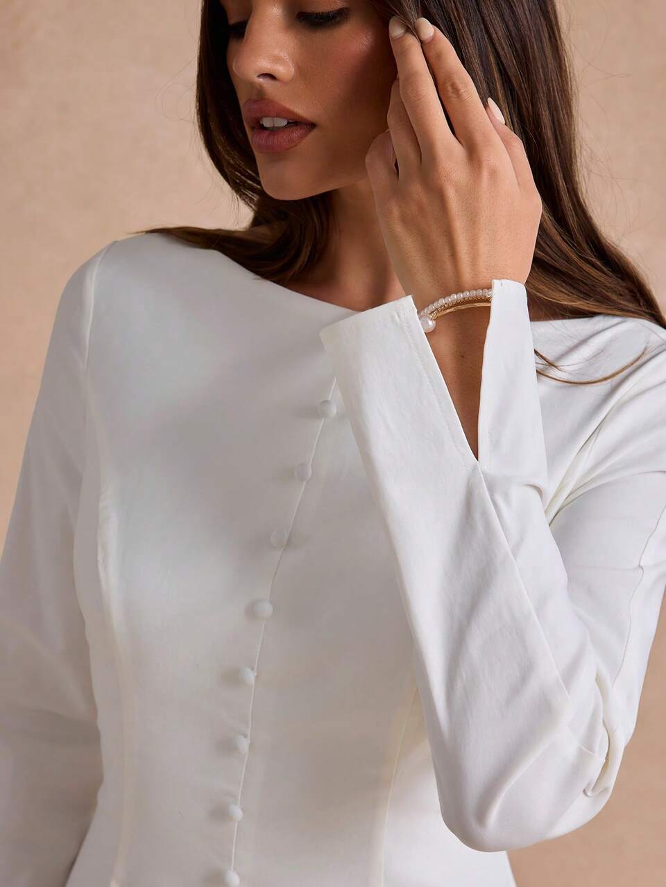 Enchnt Premium Pre-Autumn Romantic Frenchy Women's Elegant White Daliy Long Dress,Casual Work Anniversary Daytime Outfits,Formal Wear,Social,Wedding