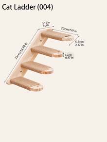1Pc Of Cat Wall Shelf And Perch For Sleeping, Playing, Climbing And Resting, Cat Ladder Steps, Modern Cat Hammock And Furniture Suitable For Large Cats Or Kittens - Apricot - View 11