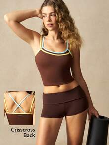 VARSIVA Women's Colorblock Slim Fit Versatile Casual Sports T-Shirt - Multicolor - View 12