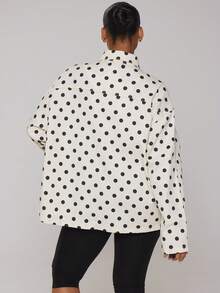 MUSERA Curve Polka Dot Denim Jacket - Multicolor - View 4