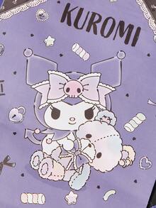 HELLO KITTY AND FRIENDS | SHEIN 3 Buah Tas Kado Bergambar Setan Kecil Kartun Lucu Warna Ungu, Tas Kemasan Kado Portabel dari Kertas. - MultiWarna - View 5