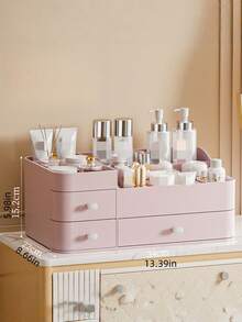 Kotak Organizer Makeup, Kotak Penyimpanan Produk Perawatan Kulit Anti Debu, Kapasitas Besar, Gaya Laci Rias, Rak Penyimpanan Lipstik Transparan, Perlengkapan Kembali ke Sekolah - warna-warni - View 7