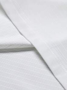Manfinity Homme 男士夏季休閒純色短袖 Polo 衫 - 白色 - View 5