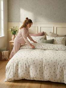 Cirelle 2/3 Pieces100% Polyester 3D Bubble Texture, Soft And Comfortable Bedding (Duvet Cover + 1/2 Pillowcases, No Comforter Included), All-Season Modern Polyester Bedding Collection - Multicolor - View 3
