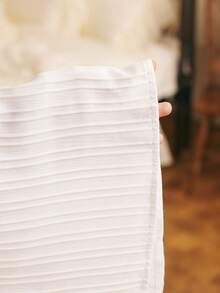 Côtesoire 法式浪漫女款刺繡蕾絲拼接長袖V領前扣繫腰睡衣套裝 - 白色 - View 7