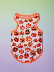 PETSIN 1pc Pumpkin Printing Pet Dog/Cat Breathable Vest For Halloween - Multicolor - View 4
