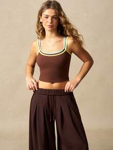 VARSIVA Women's Colorblock Slim Fit Versatile Casual Sports T-Shirt - Multicolor - View 8