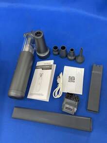 Teckwe Mini aspiradora con succión de 4500PA, aspiradora para coche, fuerte succión devoradora de polvo, sistema de filtro de 2 capas & bajo ruido para coche y hogar - Gris - Ver 9