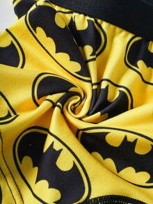 BATMAN X SHEIN Celana Dalam Boxer Anak Laki-Laki Bermotif Hitam & Kuning - Hitam - View 7