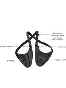 1 Piece Concealed Underarm Tactical Hunting Protector, Made Of Genuine Leather, Essential Equipment For Gun Enthusiasts, Role-Playing Players, Game Lovers And Outdoor Hunting. - Multicolor - View 5