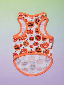 PETSIN 1pc Pumpkin Printing Pet Dog/Cat Breathable Vest For Halloween - Multicolor - View 10