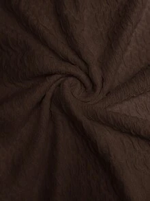 Coeurva 休閒女款扭轉印花修身洋裝 - 棕色 - 查看 7