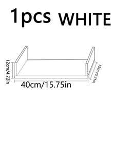 1 Wall Shelving Unit, Black (White) Wall Decoration Storage Rack, Wall Shelving Unit For Living Room Background Wall Decoration, Simple Wall-Mounted Study Figurine And Toy Storage Rack, Living Room, Dining Room And Other Wall Decoration Bookshelves. - Multicolor - View 10