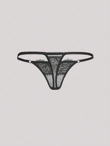Hourtrue Valentine's Day Women's Contrast Lace Bow Decor Sexy G-String Panties (Set Of 3) Bow Tie - Multicolor - View 11