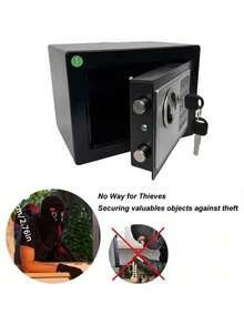 Small Password Safe | Electronic Lock Safe | 3-8 Digit Password Safe | Steel Safe With Two Keys And Password, For Storing Cash And Jewelry - multicolor - View 4