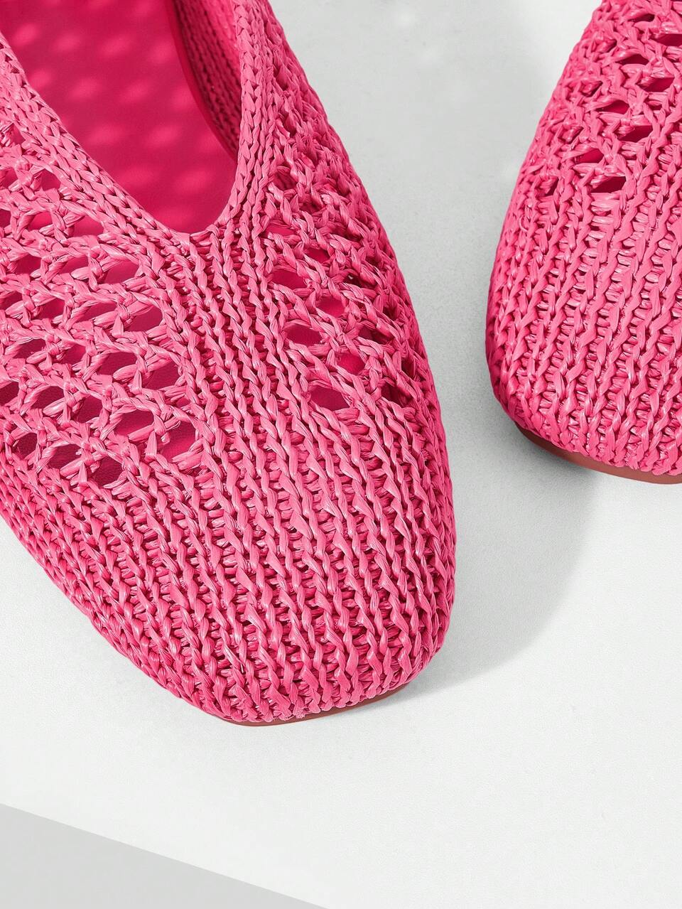 WOMEN HOLLOW OUT SQUARE TOE FLATS SPRING SHOES