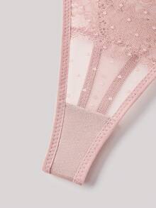Hourtrue Valentine's Day Women's Contrast Lace Bow Decor Sexy G-String Panties (Set Of 3) Bow Tie - Multicolor - View 6