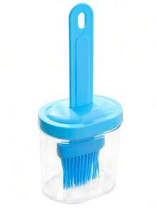 1PC Random Color Portable Barbecue Oil Brush,Oil Brush With Storage Box,High Temperature Resistant Silicone Bottle Brush,For Camping Barbecue, Salad, Roasting, Cooking, Frying, Baking, Party - multicolor - View 10