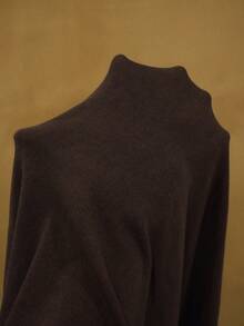 Manfinity Dauomo Atasan Rajut Kasual Lengan Pendek Bergaris Patchwork untuk Pria - Coffee Brown - View 6