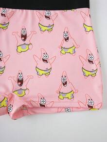 SpongeBob SquarePants | SHEIN Women's Colorblock Cartoon Print Casual Daily Hipster Panties - Multicolor - View 5