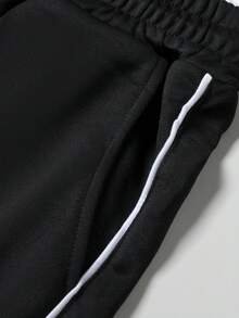 Manfinity Roghcode Men's Letter Print Drawstring Waist Colorblock Casual Sweatpants - Multicolor - View 7