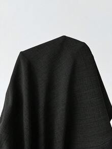 SHEIN Essnce 大尺碼夏季休閒百搭純色短褲 - 黑色 - 查看 9