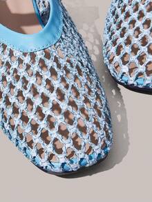 Styleloop Ladies, Willow Nails, Buckles, Flat Shoes. - Light blue - View 3