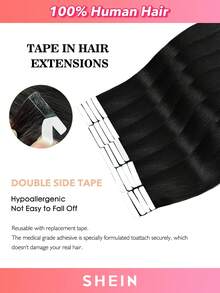 Premium Tape In Hair Extensions Human Hair Skin Weft Tape In Straight Thick Natural Hair Extensions Tape In Hair Tape Ins Hair Extensions - S1 - View 3