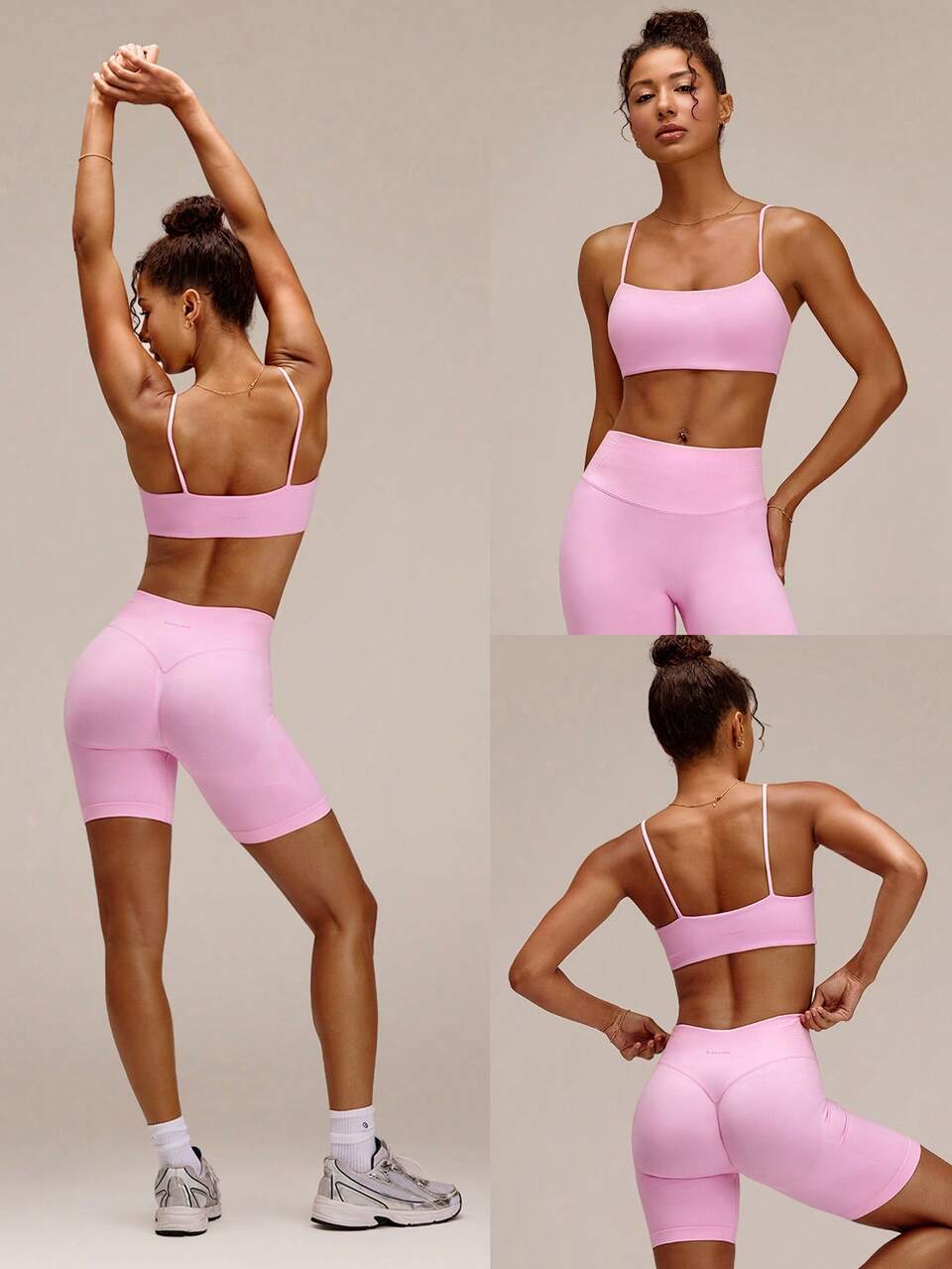 Ultrafine Soft Seamless Keep It Simple Sports Bra With Ultra-Thin Shoulder Straps & Removable Cups Training Workout Gym Fitness Daily Active
