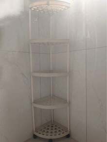 1个3/4/5层现代塑料360度旋转多功能带轮浴室收纳推车，5层，尺寸（31厘米 x 20厘米 x 108厘米），重量760克。适用于厨房、门厅、客厅、浴室、阳台、角落、玄关等场所。 - 彩色 - 查看 18