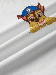 SHEIN | PAW Patrol Young Boy Crew Neck Short Sleeve Casual Versatile T-Shirt - White - View 6