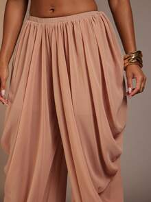Hauture Damen lockere lässige vielseitige Urlaubs-Hose mit schmal zulaufendem Bein, Sommer - Orange - Übersicht 4