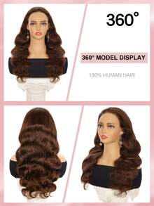ALL READY WIG Chocolate Brown Body Wave Glueless Wig Human Hair Pre Plucked Pre Cut Glueless Lace Front Wig Ready To Wear 7x5 Body Wave 180% Density #4 Closure Wig For Women - S4 - View 5