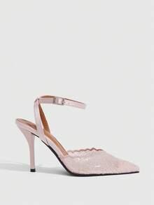 CUCCOO SZL Women's Shoes Fashion Classic Simple Buckle Commuter Office Wear Stiletto Heel High Heel Shoes - Pink - View 2