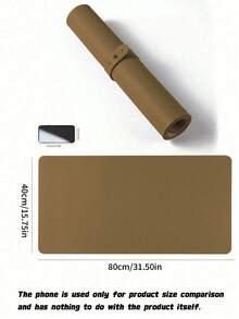 Waterproof And Durable Nail Art Table Mat, Made Of Waterproof And Soft PU Leather, Designed For Studio Tabletops And Foldable Nail Art Armrests. Ideal For Nail Artists In Salons And For Home Use. - Light Apricot - View 4