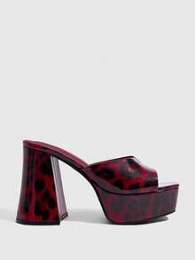 Red leopard print