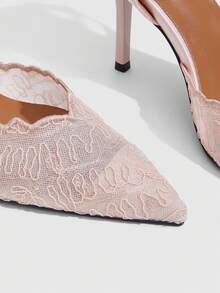 CUCCOO SZL Women's Shoes Fashion Classic Simple Buckle Commuter Office Wear Stiletto Heel High Heel Shoes - Pink - View 5