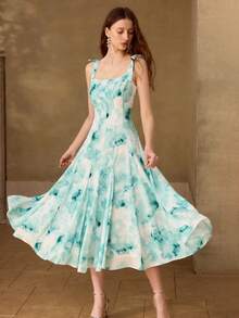 MOTF PREMIUM VESTIDO ELEGANTE DE MUJER DE LONGITUD MEDIA CON ESTAMPADO FLORAL - Multicolor - Ver 5