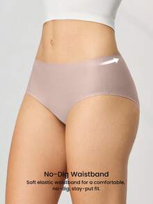 LUVLETTE 3件組超纖維基礎款中腰無痕俏皮女款內褲套裝 - 彩色 - 查看 5