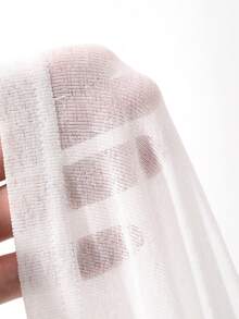 Dazy Plus 小眾極簡性感長袖單肩罩衫，修飾腹部顯瘦大尺碼女款度假海灘罩衫，夏季款 - 米色 - 查看 8