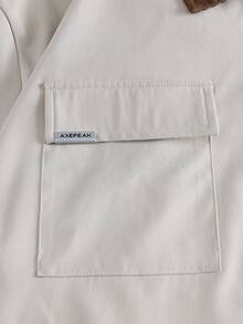 FRESIVO Men's Colorblock Zipper Casual Versatile Daily Travel Shirt - Apricot - View 6