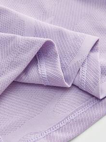 Cheerettes Sudadera con capucha de unicolor y textura - Morado - Ver 9