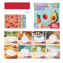 MINKOJA Sticker Puzzle Geometry Set, 3D DIY Sticker Art Kit For Kids, Featuring Animal, Dinosaur, Ocean, Traffic, Fairy Tale & Fruit Themes, Fun Hands-On Puzzle Toy For Home Play & Gifts - Multicolor - View 20