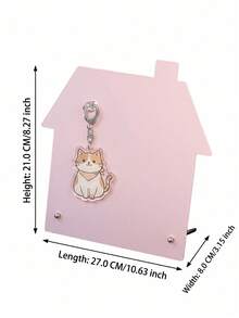Joivida 1pc Cute House-Shaped Magnetic Memo Board, Standing Metal Message Board, Hanging Display Desktop Memo Decoration Rack - multicolor - View 10